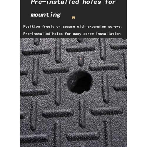 Alfombra umbral inclinada JTPMYFT, rampa para entrada, diseño antideslizante, tamaño 50 x 32 x 9 cm, material caucho-plástico miniatura 6