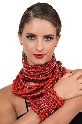 EVELYN BROOKS Classic Stretchy Adjustable Beaded Bracelet for Women 6.5” - 7.5” w/Meaningful Good Luck Huayruro Seeds Beads - Great Gifts for Mom, Daughter, Sister, Aunt, Girlfriend - Image 4