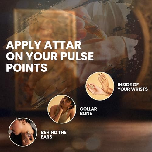 Image of Arabian Aroma Azmat Attar | Saffron & Oud Fragrance with Musk Base | Attar for Men Long Lasting Smell | Oil-Based Alcohol Free Ittar | 100% Perfume for Men | Roll On Itra | (6ml)
