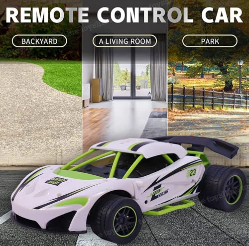 Image of ADM Rechageable Remote Control Car with Water Mist Spray Function for Kids, 2.4Ghz RC Drift Car, High Speed Racing Sport, with LED Light & Sound Electric Toy (White)