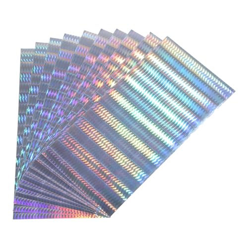 XISAOK 10Pcs Holographics Adhesive Film Flashing Lure Tape Artificial Fish Skin Stickers for Fishing Lure