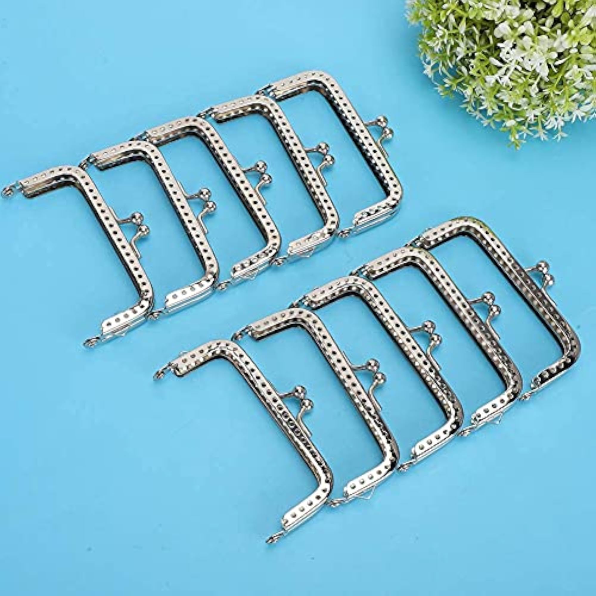 10Pcs Metal Purse Frame for DIY Craft Coin Bag