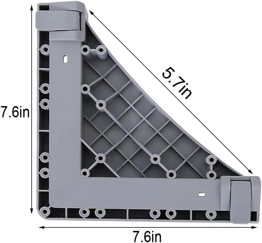 Pedestal for Dishwasher/Wine Cooler Heightened 10" Machine Stand Telescopic Length/Width 17"-25" Mini Fridge Stand Air Conditioner Base Anti-vibration Mat Gray (Legs:10",4Legs)