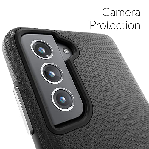 Image of Crave for Galaxy S21 FE Case, Shockproof Protection Dual Layer for Samsung Galaxy S21 FE 5G (6.4 inch) - Black