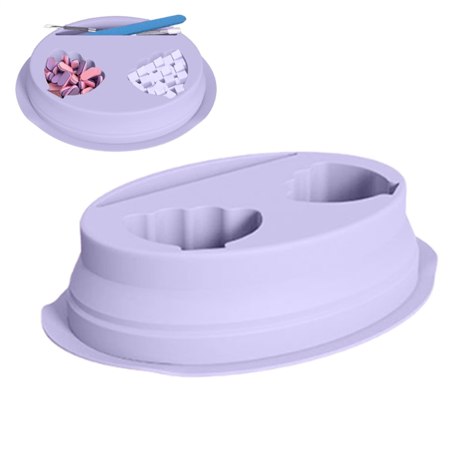 Bol de trempage pour ongles réutilisable en silicone haute résistance - 8