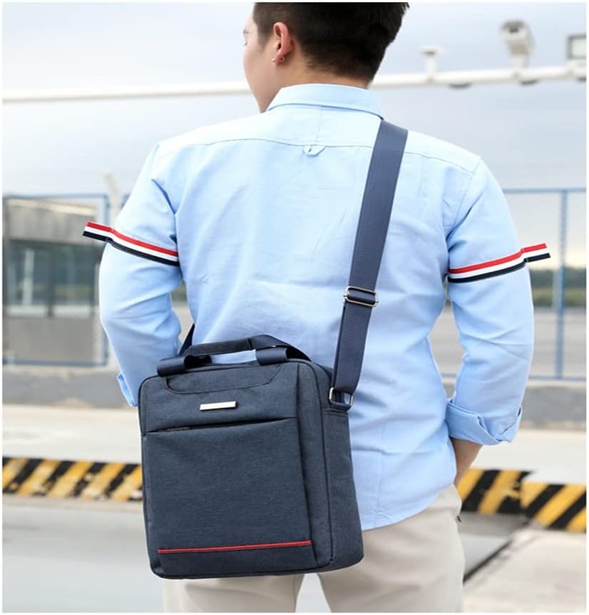 Men Multifunctional Shoulder Messenger Bag With Headphone Hole Nylon Travel Handbag Large Capacity Storage Bags
