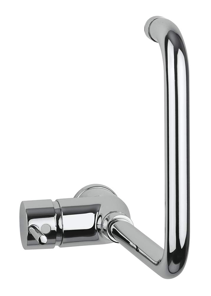 Paini – Rubinetto Miscelatore Monocomando Cucina, Lavello, Cromato, Leva laterale con bocca U orientabile, Design moderno, interamente prodotto e lavorato in Italia