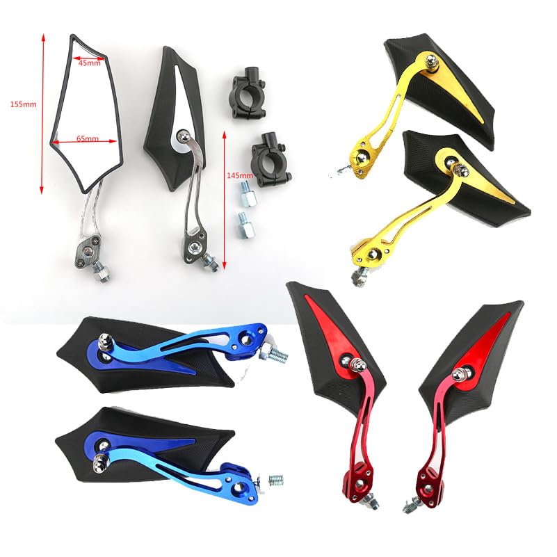 Espejo retrovisor universal para motocicleta espejo lateral para scooter 1 par 4