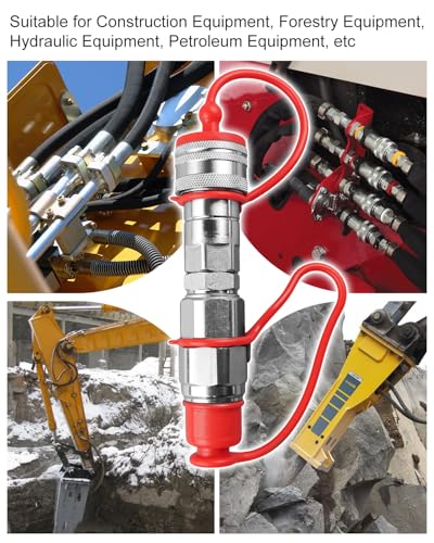 Image of 1 /2 inch Flat Face ISO 16028 Hydraulic Quick Connect Couplers Connects ISO 16028 Flat Face Connector and ISO 5675 Coupler