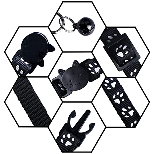 D-BUY Coleiras de gato, coleiras de gato com sino, coleiras de gato separáveis, coleiras refletivas