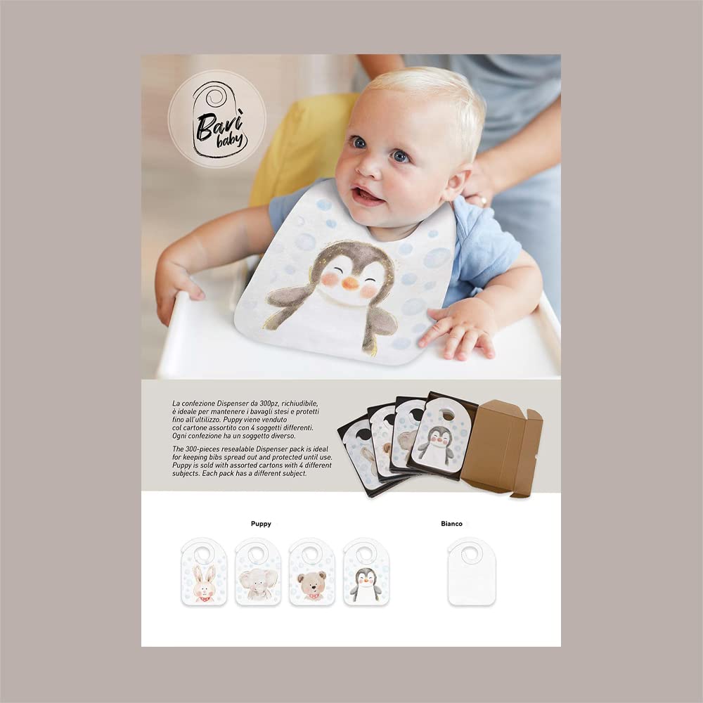 Bavoirs jetables Baby TNT Blanc X 100 Pcs Papier Restaurants Enfants Adultes Jetables Baby Bibs