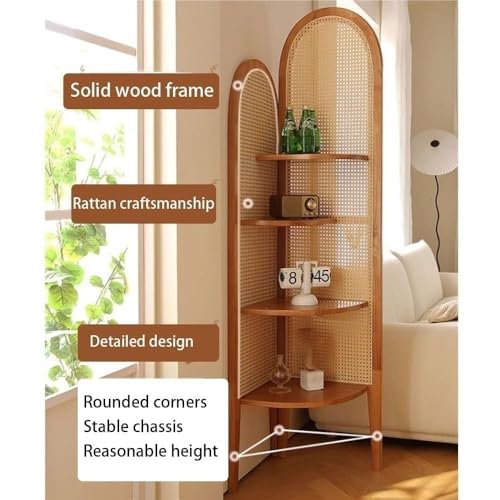 Mueble de almacenamiento triangular de 4 niveles para esquinas de dormitorios 4