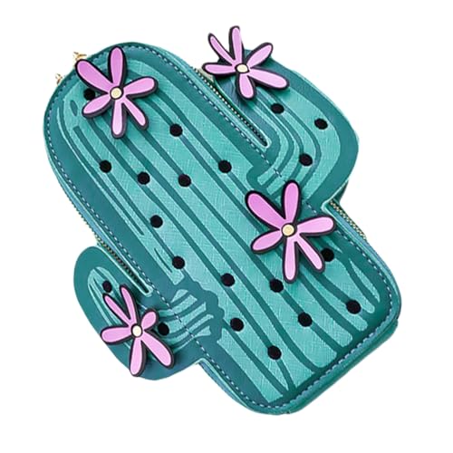 Sac bandoulière pour femme Mikikit motif cactus petit paquet carré rose