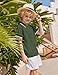 Arshiner Boys Button Down Shirt Short Sleeve Knit Shirt Summer Vintage Fashion Casual Beach Shirts for Kids 3-14 Years Army Green