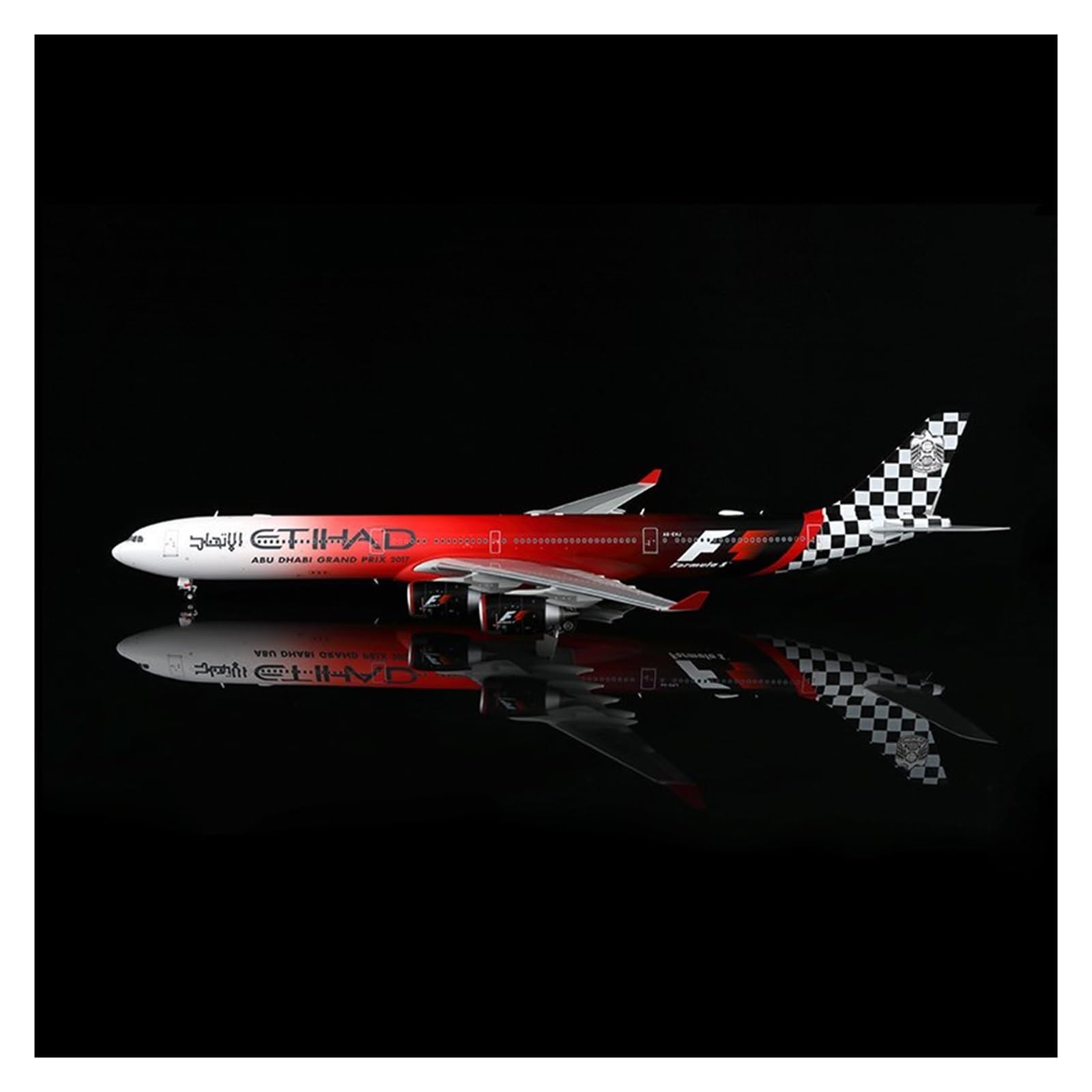 Imprescindible para coleccionistas 1/200 para Etihad A340-600 Modelo de avión Rojo de aleación Modelo Raro Adecuado para entusiastas de la aviación Kit de construcción de Modelos