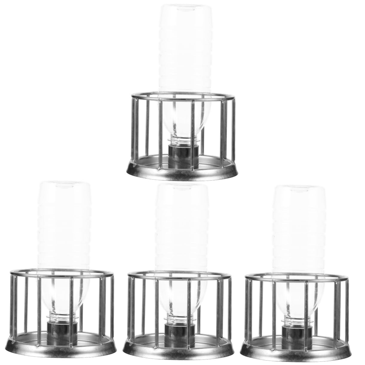 BESPORTBLE 4pièces Distributeur Eau Acier pour Tortues Mangeoire pour Reptiles Bol Alimentation pour Terrarium Et Lézards Accessoire pour Propre