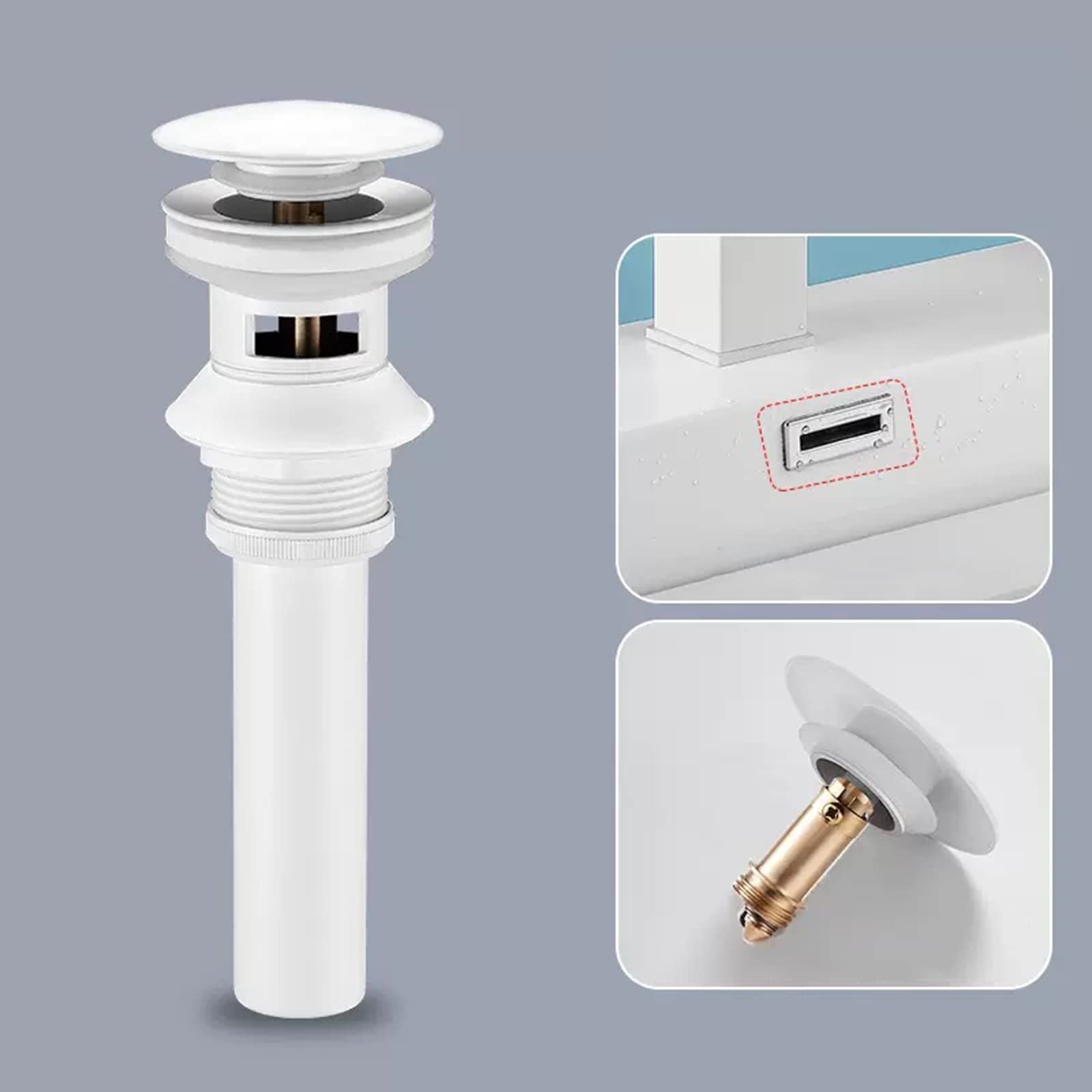 Desagüe Lavabo Baño,Valvula Lavabo Laton,Desague Lavabo,Valvula Click Clack Lavabo,DesagüE Lavabo Con Rebosadero,Valvula Desague Lavabo Click Clack,Valvula Lavabo Click Clack,Blanco A