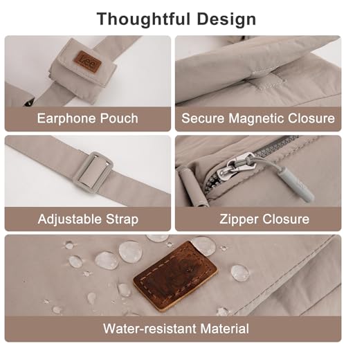 Image of Lee Small Crossbody Bags for Women, Lightweight Mini Shoulder Bags for Women Going Out Purse, Casual Bag with Earphone Pouch