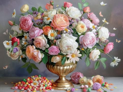 Diamond Painting Fleurs 70x90cm | Kit Peinture Diamant 5D Grand Format C-168