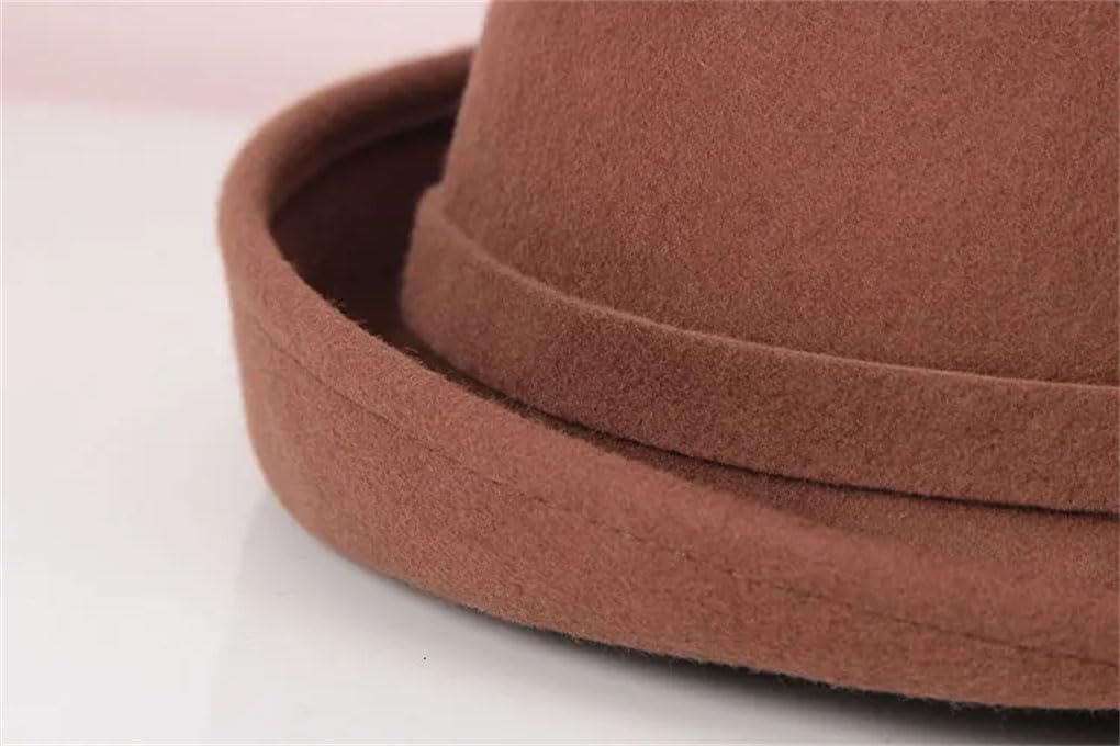 SaoBiiu Feltro di lana Cappelli Floreali Feltro di Lana Fedoras Donna Autunno Inverno Cloche Cappelli Elegante Banchetto Fedora Cappello