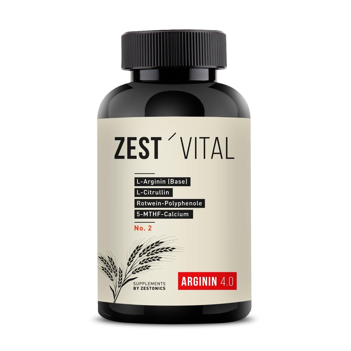 ZEST'VITAL Arginin 4.0 | L-Arginin Base, Citrullin | 240 Kapseln
