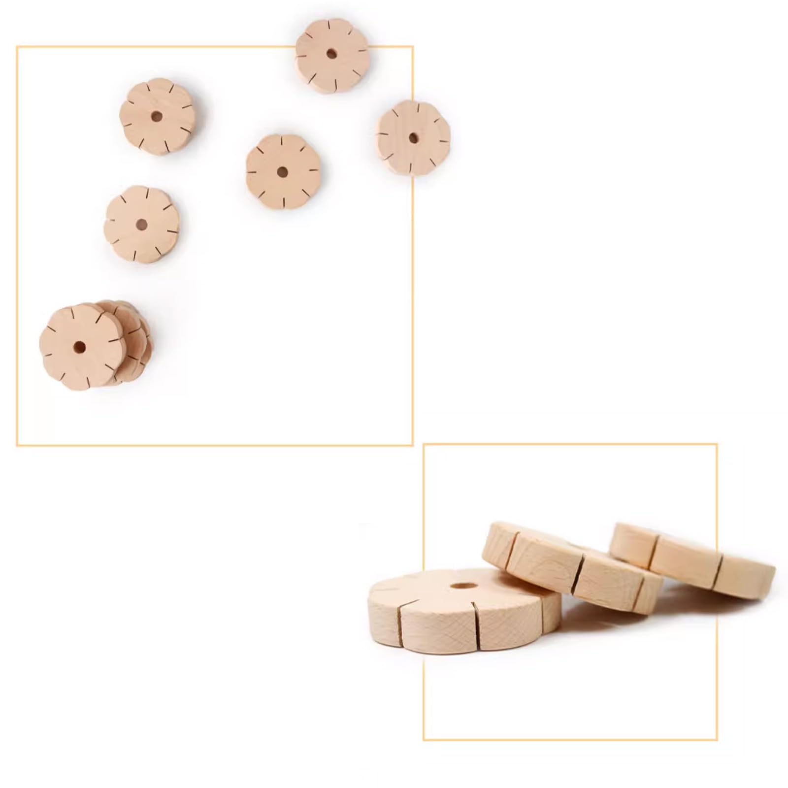 Lot De 10 Disques En Bois Pour Tissage De Bracelets - Kit DIY Créatif Pour Enfants - Diamètre 8 Cm
