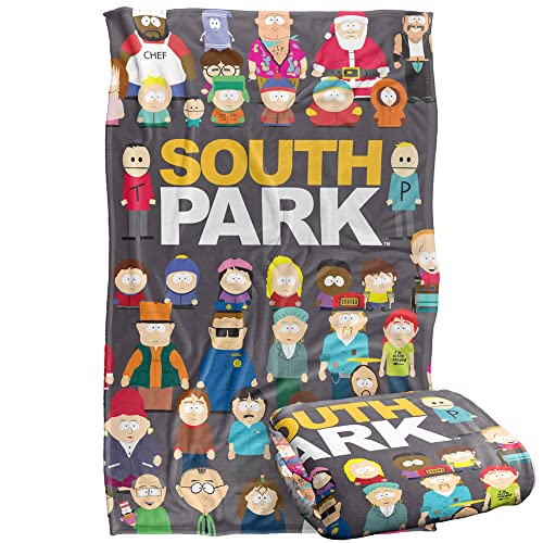 South Park Full Cast Silky Touch Super Soft Throw Blanket 36 x 58 Multi