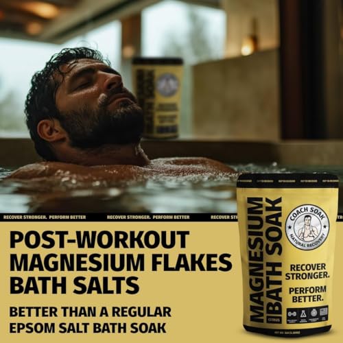 Coach Soak Magnesium Flakes Bath Soak - Absorbs Faster Than Epsom Salt Bath Soak for Pain - Recovery Bath Salts with Dead Sea Salt, 21 Minerals and Essential Oils (Energizing Citrus) - Image 6