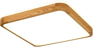 XXT-Ventilador de techo Plafón Plafón de salón Plafón Rectangular Plafón de Madera Maciza (Tamaño : 30cm)