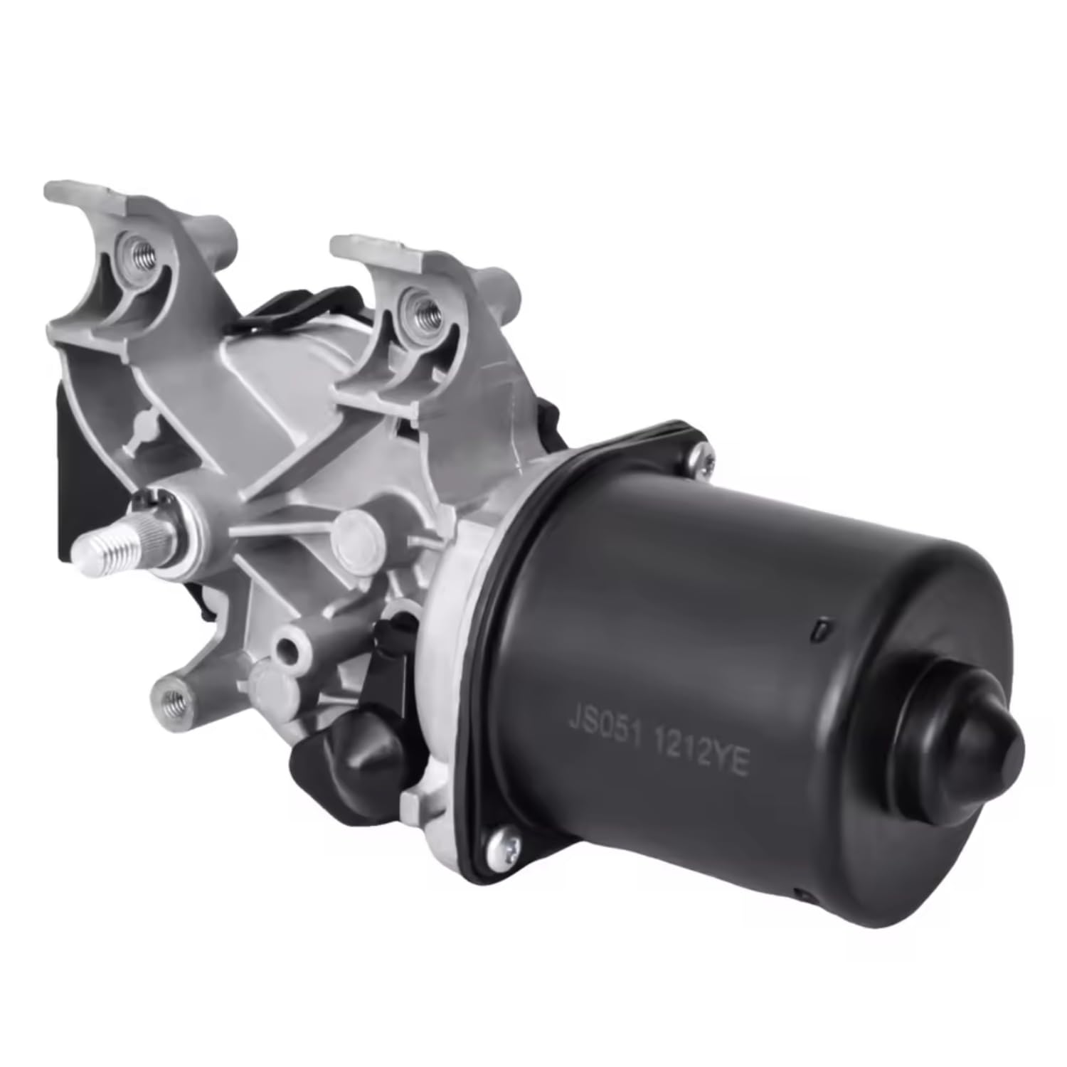 Moteur essuie-glace avant compatible pour Renault Clio III modèles 3/5 portes, Grandtour et Van – Voltage 12V - Connexion à 4 broches – Remplace 8200268931, 7701061590