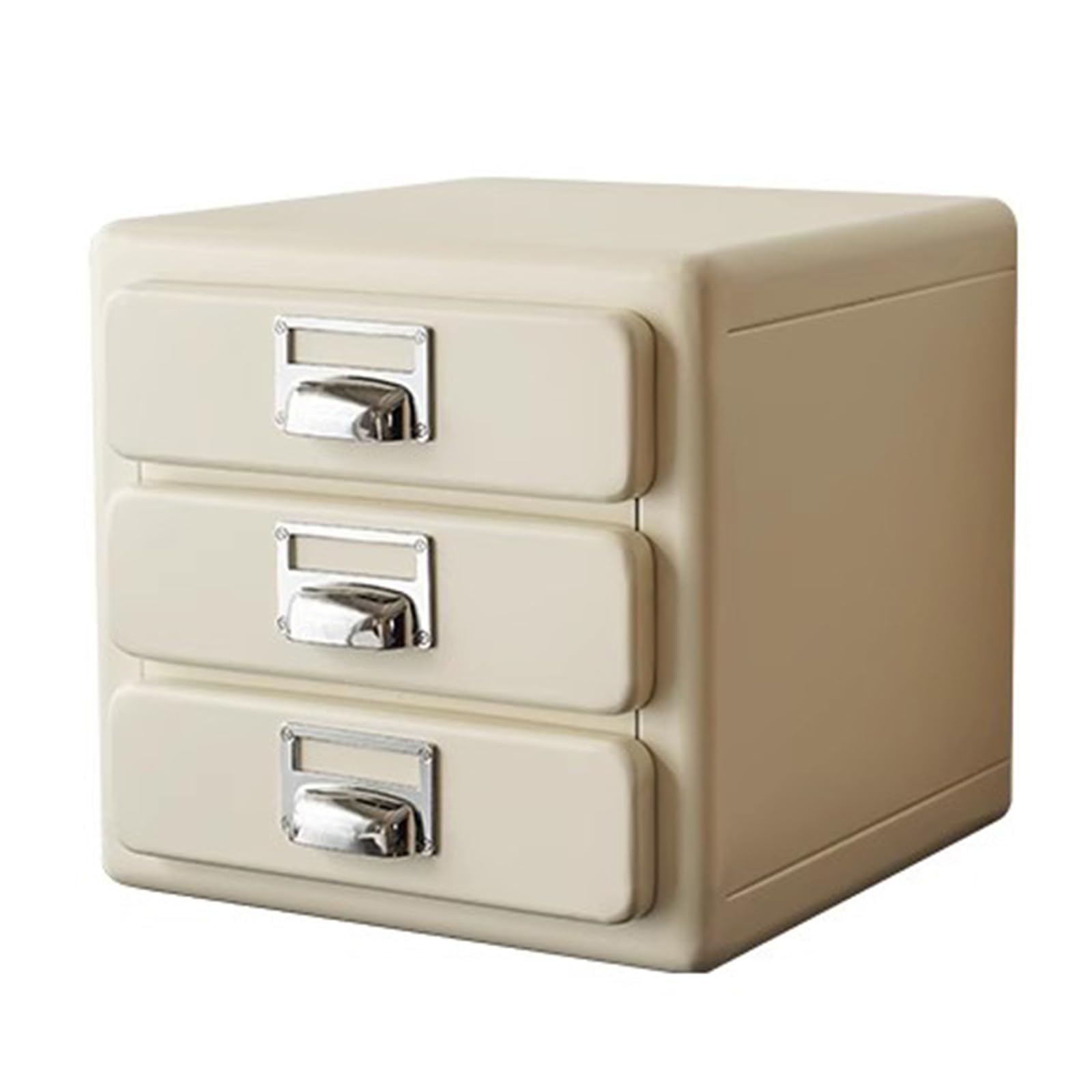 Schubladen-Schreibtischschrank für Dokumentenaufbewahrung und Schreibbedarf, mit Metallgriff, ideal für Heimbüro und Arbeitsplatz