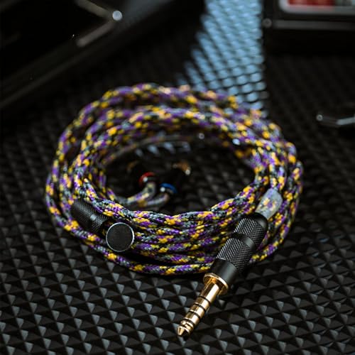 Yongse 1947 New Single Crystal Copper Silver Plated Earsphones Cable, 5N-0CC Copper Litz Upgrade Cable with Customizable Length, Professional Audiophile Design (3.5-QDC)