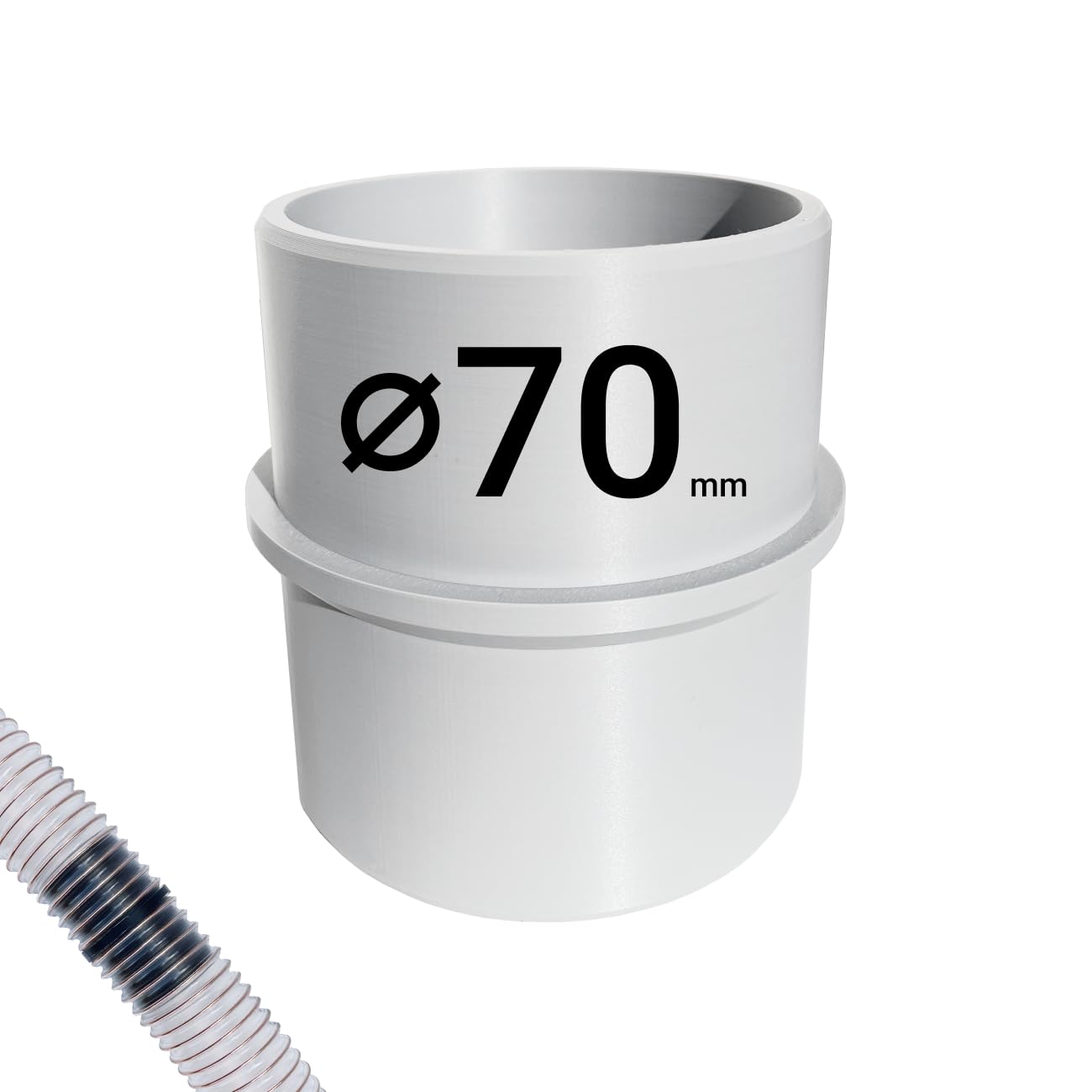 Vacuum Hose Connector Sleeve – Dust Extractor Coupler Straight Joiner | Shop Vac Hose Adapter | Dust Collection Fitting | (Various Sizes) (70mm)
