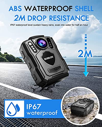 Boblov 256Gb M5 Body Camera, 2K Body Mounted Camera, Gps Enabled &1440P, Built-In 4200Mah Battery,15Hours Record, Ip67 Waterproof With Suction Cup And Car Charger #TOP4