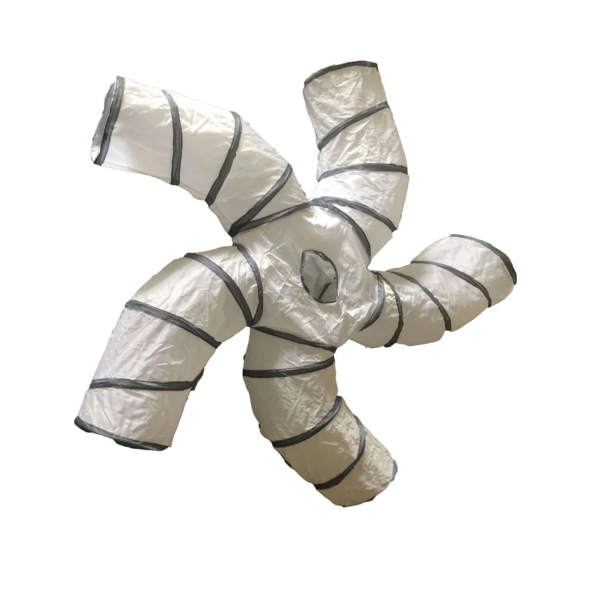 Tube De Tunnel pour Chat De Compagnie Jouets Drôles pour Chats Jouets De Chat Pliables Jeux De Jeu De Lapin Interactif Kitty Tunnel Chat Produit pour Animaux De Compagnie,5S Gris Blanc