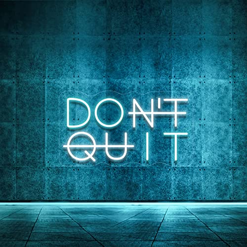 Don't Quit Led Neon Sign For Wall Decor, Do It Led Neon Lights Party Decorations, Usb Powered Switch Led Neon Lights Lighting Adjustable For Office Room, Gym Room, Man Cave, Gamer Room Decor (Blue&White) #TOP1