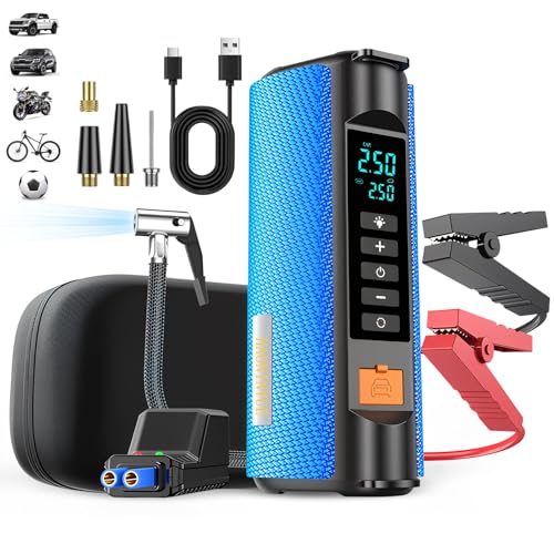 Jump Starter with Air Compressor,2500A car battery Jump...