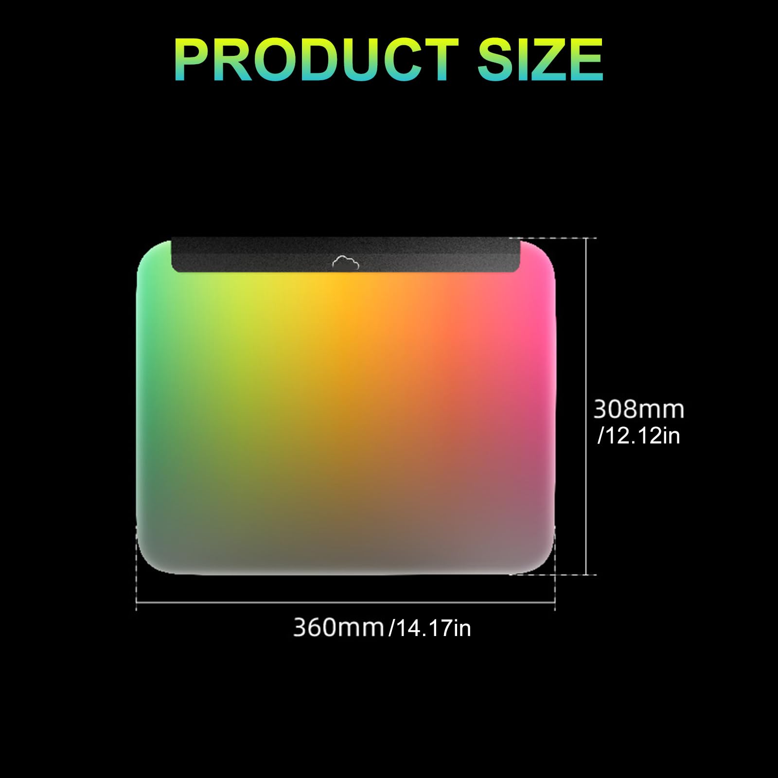 LED Mauspad, Gaming Mauspad, LED Leuchtmatten, Schreibtischunterlage mit 7-Farbiger Hintergrundbeleuchtung für Gaming Mauspad