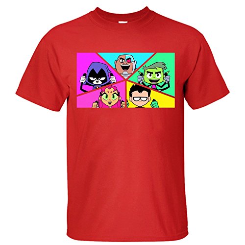 Elma Ellen Men's Cartoon Teen Titans Go Robin Short Sleeve Cotton T Shirt Large