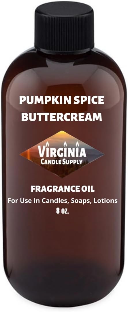 Pumpkin Spice Buttercream Fragrance Oil (Our Version of The Brand Name) (8 oz Bottle) for Candle Making, Soap Making, Tart Making, Room Sprays, Lotions, Car Fresheners, Slime, Bath Bombs