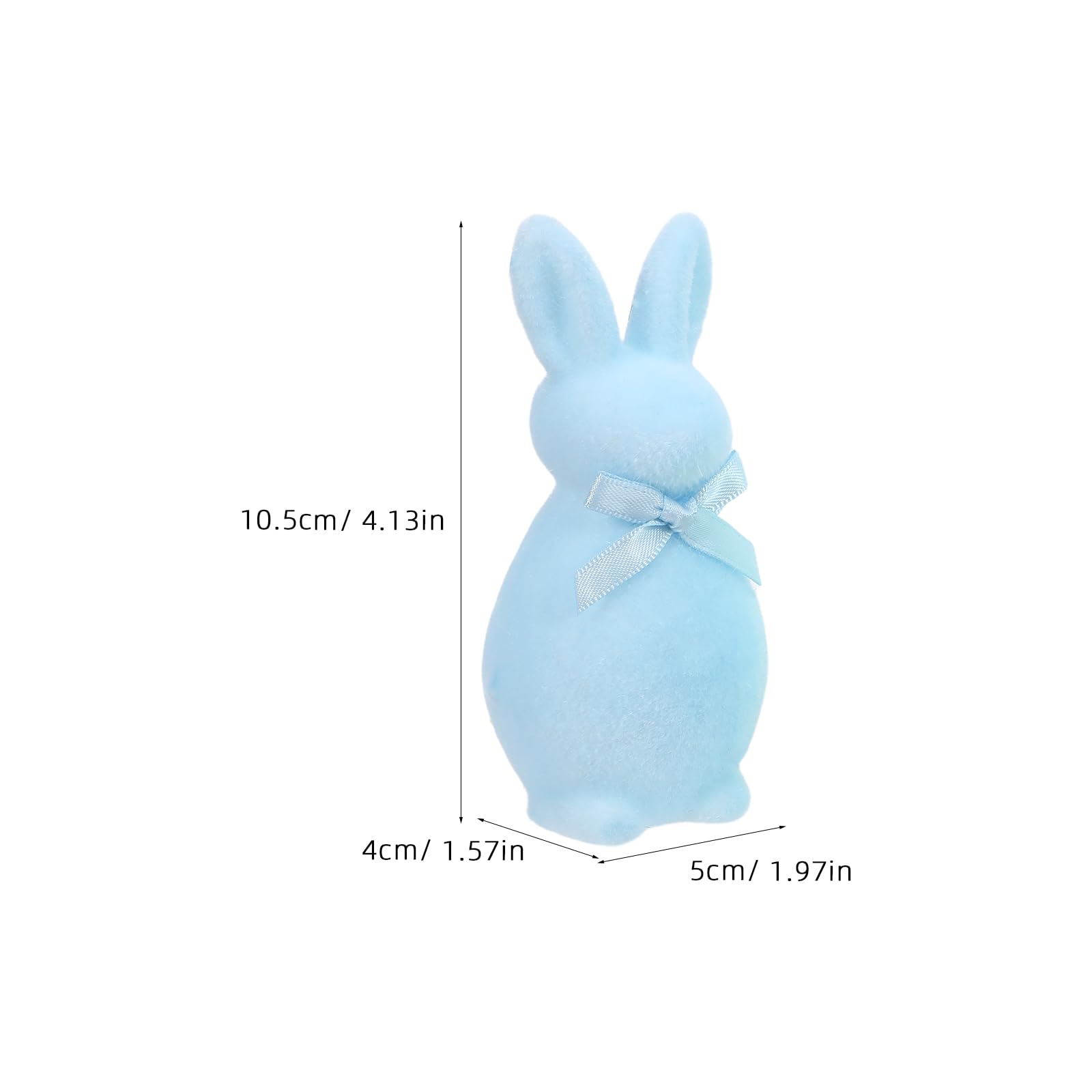 VALICLUD 5pcs Figurines de Lapins de Pâques Floqués en Écume Base Stable et Faciles à Déplacer pour Décorations de Table Printemps et Bureaux