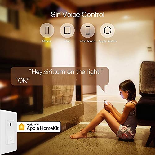 Smart Switch,Smart Wifi Light Switch Compatible With Alexa And Google Assistant,Schedule, Remote Control, Smart Home,2.4Ghz Wi-Fi And Neutral Wire Required,Etl, Fcc Listed(1 Pack) #TOP7