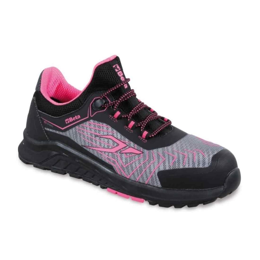 BETA Scarpa Antinfortunistica da Donna 0-Gravity 7352LG LEGGEREZZA STRAORDINARIA (Peso) Colore Grigio Inserti Rosa (Numeric_35)