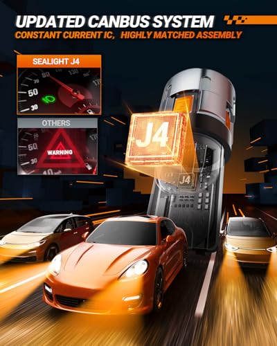 Image of SEALIGHT 194 Led Bulb, 2000K Amber 168 T10 Led License Plate Light 600% Brightness Replacement Bulbs For Trunk, License Plate Dome Map Door Courtesy Light (Pack Of 4)