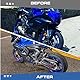 Midimttop Motorrad Slider Vorne Hinten Gabel Achse Crash Slider Felgenschutz fit for YA&MA&HA YZF-R7 YZFR7 YZF R7 Zubehör 2021 2022 2023 2024 (Blau)