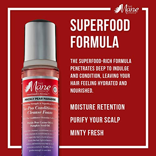 The Mane Choice - Prickly Pear Paradise No-Poo Superfood Infused No Shampoo Cleansing Foam (8 Ounces / 236 Milliliters) #TOP2