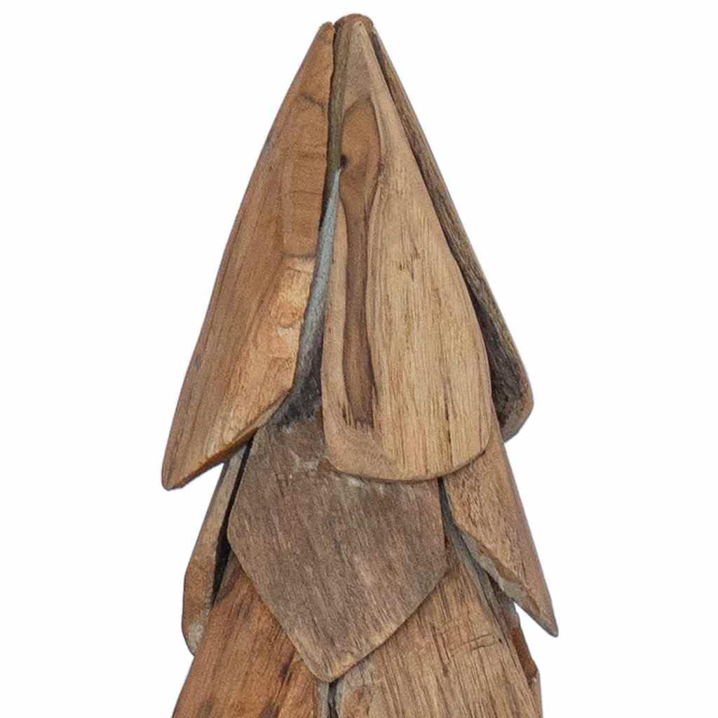 Árbol de Navidad de madera de teca, 80 cm, color marrón