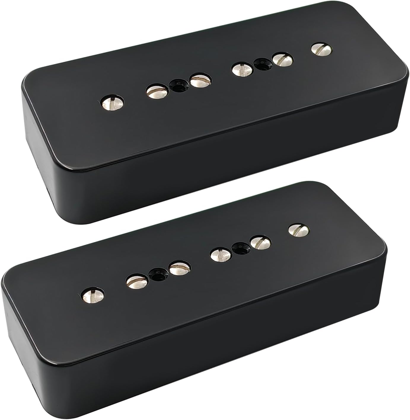 Pro P90-BLA High output Alnico 5 P90 Soapbar Single Coil Pickup for LP SG Electric Guitar Neck Bridge Pickups Set, Black