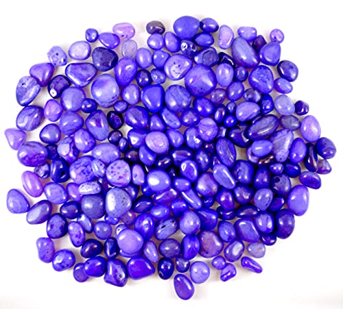 Image of Purple Onyx Pebbles for Decoration - Pebbles Stones for Fish Tank Aquarium, Fountain, Table Decor - Decorative Stones and Pebbles for Home /Garden Decor (2.9 Kgs, Purple Onyx)