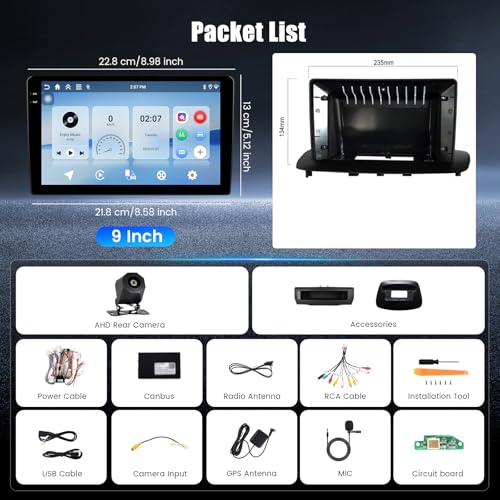 Autoradio Android Megane 3 avec écran tactile 9 pouces et Bluetooth intégré - 5